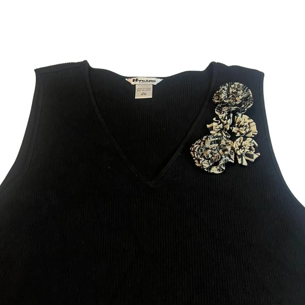 Nygard Collection Blouse Women XL Sleeveless Classic Preppy Academia Shell - Picture 12 of 16